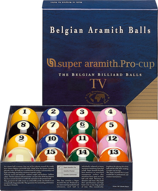 Super Aramith BBSAPTV Pro TV Ball Set - Billiard Ball Sets - Aramith - Pulse Cues